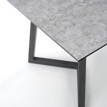 Фото10.Стіл розкладний TIZIANO 160 (210) x90 Halmar світло-сірий / темно-сірий